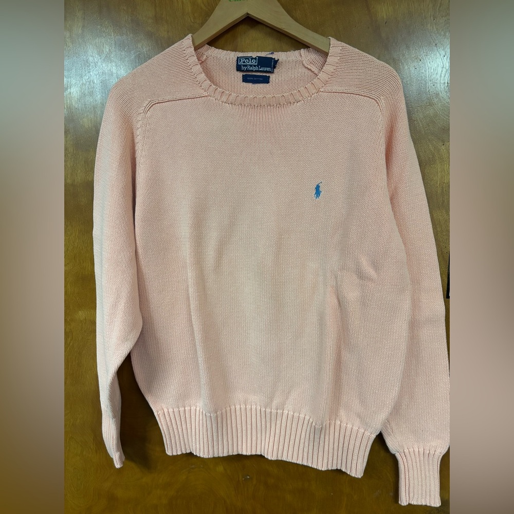 Ralph Lauren Men's Soft Pink Crewneck Sweater
